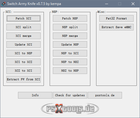switch游戏ROM格式转换器SAK《Switch Army Knife》v0.7.5 x64位(含最新23年11月prod.keys)
